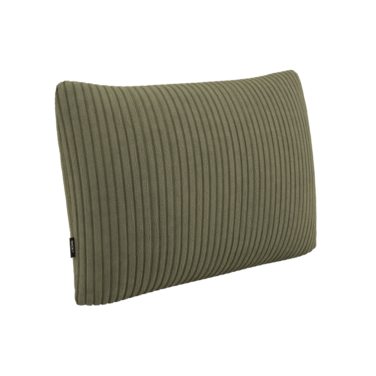 Rektangulær Soft Sofa Indoor pude i Corduroy Olive med aftageligt betræk og koldskum.