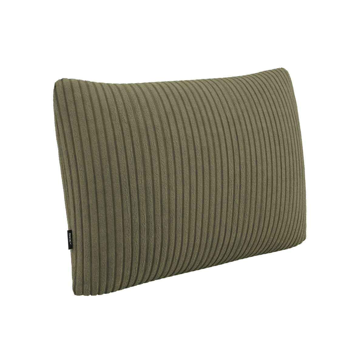 Rektangulær Soft Sofa Indoor Cushion i Corduroy Olive med blødt, bredriflet fløjl.