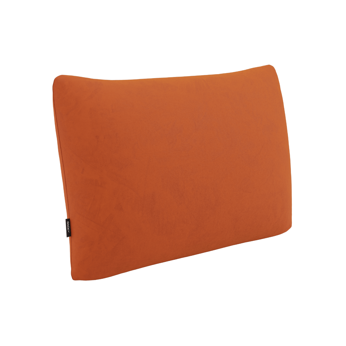 Rektangulær Soft Sofa Indoor Cushion i orange jaquard tekstil med blød struktur.