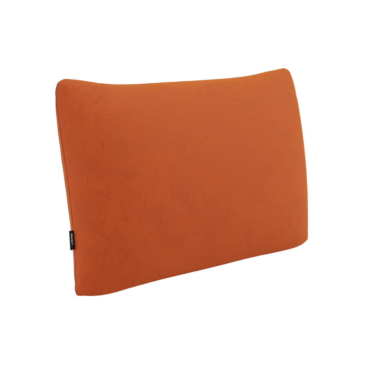 Rektangulær Soft Sofa Indoor pude i orange jaquard tekstil med blød og struktureret overflade.