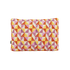 Rektangulær pude i orange jaquard tekstil til Soft Sofa Indoor med geometrisk mønster.