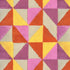 Rektangulær Soft Sofa Indoor Cushion i orange jaquard stof med geometrisk mønster.