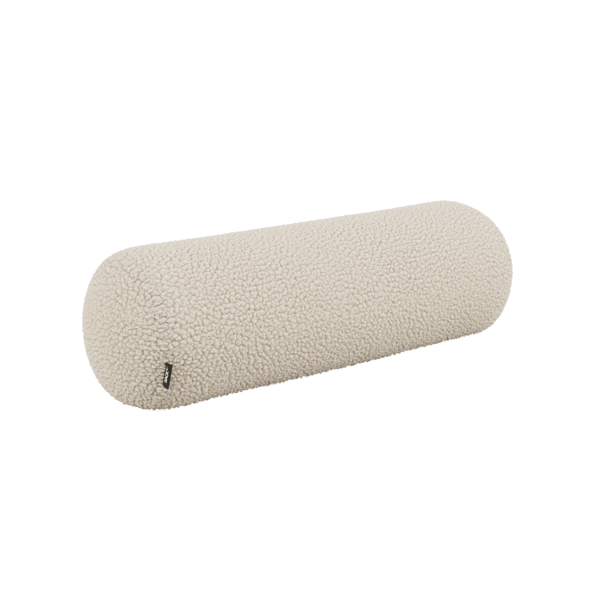 Aflang bolster pude i Teddy Beige tekstil til Soft Sofa Indoor, med fast koldskumfyld.