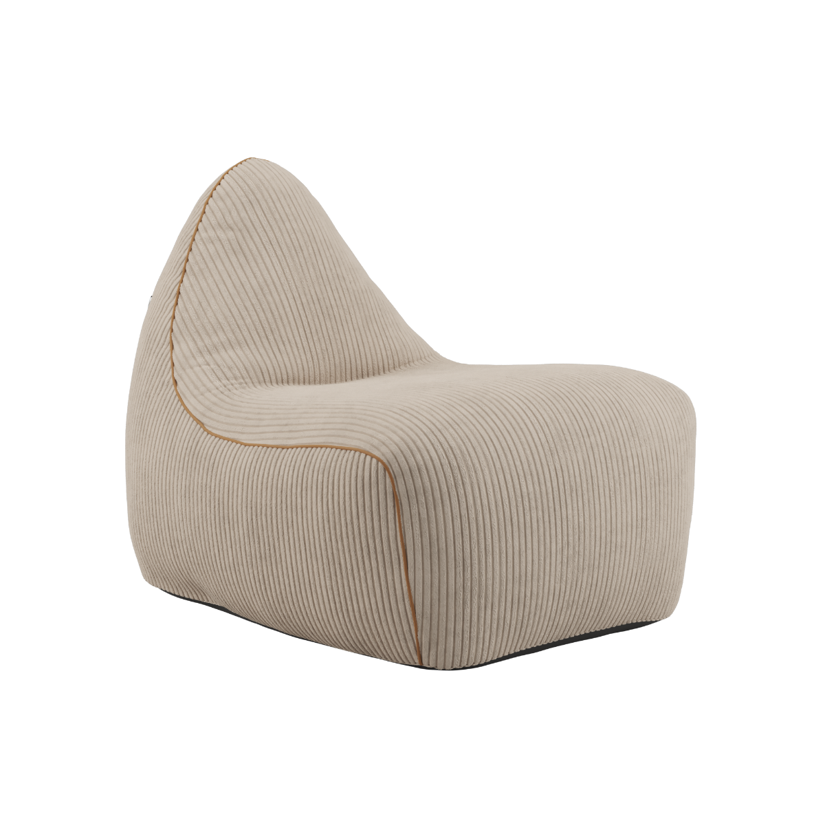 SACKit Chair Indoor sækkestol i beige ribbet stof med rund, blød form og lav ryg.