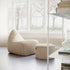 SACKit Chair Indoor sækkestol i blødt Cosmo Beige stof med rund, indbydende form.