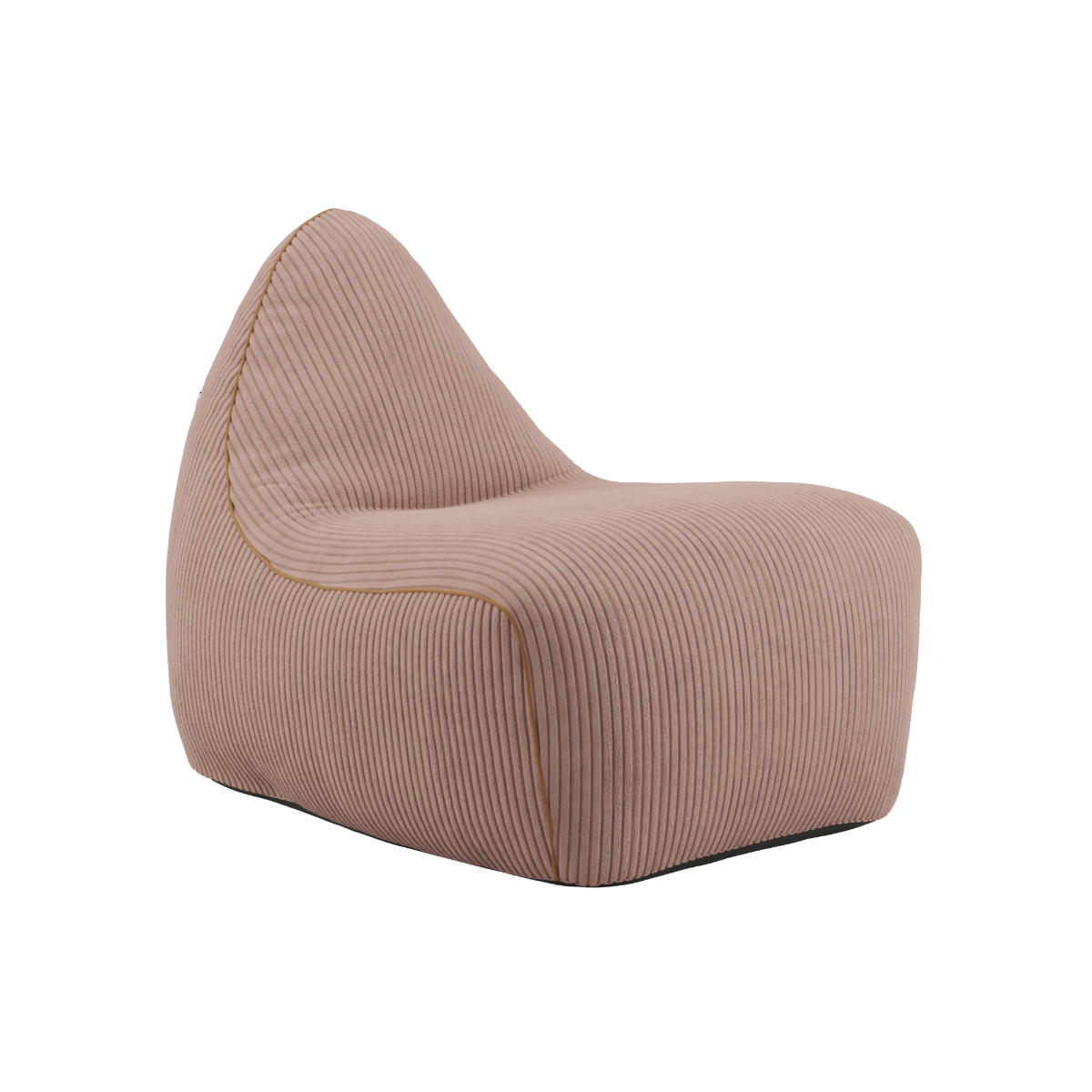 SACKit Chair Indoor sækkestol i rund form med blødt Corduroy Rose stof og lav siddehøjde.