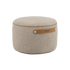 SACKit Pouf Indoor i beige kordfløjl med rund form og blødt skumfyld.