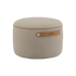 SACKit Pouf Indoor i Teddy Beige tekstil med rund form og lav højde.
