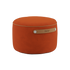 SACKit Pouf Indoor i orange Jaquard stof med rund form og skumfyld, placeret på hvid baggrund.