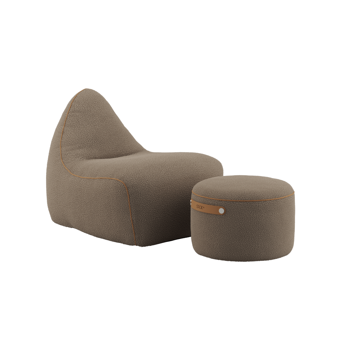 SACKit Chair & Pouf Indoor | SACKit Chair & Pouf Indoor - Teddy Brown | SACKit