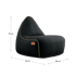 Canvas Lounge Chair & Pouf | Canvas Lounge Chair & Pouf - Canvas Black | SACKit