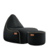 Canvas Lounge Chair & Pouf | Canvas Lounge Chair & Pouf - Canvas Black | SACKit