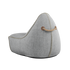 Cobana Lounge Chair og Pouf i gråt slidstærkt og vandafvisende materiale med formstabilt design.