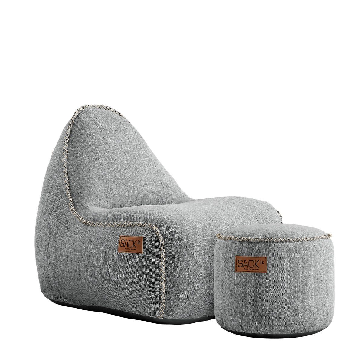 Cobana Junior Lounge Chair & Pouf | Cobana Junior Lounge Chair & Pouf - Cobana Sand Melange | SACKit