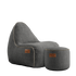 Cobana Junior Lounge Chair og puf i grå, slidstærkt og vandafvisende stof til børn.