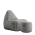 Cobana Junior Lounge Chair and Pouf in Cobana Sand Melange with soft fabric and rounded shape.