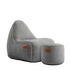 Cobana Junior Lounge Chair og puf i sand melange farve med formstabilt design og håndsyede sting.