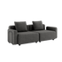 Cobana Lounge Sofa i grå med armlæn, to-sædet udendørs sofa uden puf i moderne design.
