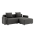 Cobana Lounge Sofa i grå med armlæn og puf, modulopbygget udendørs sofa med skandinaviske linjer.