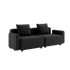 Sort Cobana Lounge Sofa med armlæn, modulopbygget udendørs sofa i aluminium og tekstil uden puf.