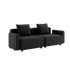 Sort Cobana Lounge Sofa med armlæn, 2-personers udendørs sofa i minimalistisk design uden puf.