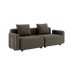 Cobana Lounge Sofa 2-personers i Cobana Brown med armlæn uden puf, udendørs aluminium og tekstil.