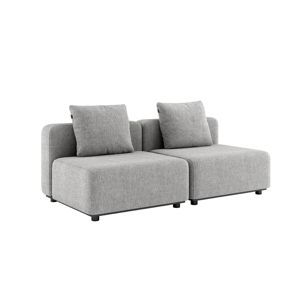 Cobana Lounge Sofa 2-personers uden armlæn i Cobana Sand Melange, udendørs modulopbygget sofa.
