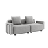 Cobana Lounge Sofa 2-personers i Cobana Sand Melange med armlæn uden puf i udendørs miljø.