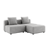 Cobana Lounge Sofa - 2 seater | Cobana Lounge Sofa - 2 seater - Cobana Sand Melange Uden armlæn Med puf | SACKit
