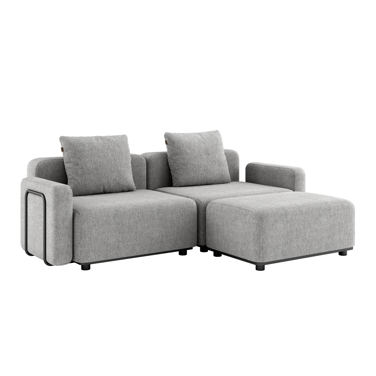 Cobana Lounge Sofa 2-personers udendørs sofa i Cobana Sand Melange med armlæn og puf.