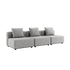 Cobana Lounge Sofa 3-personers i Cobana Sand Melange uden armlæn og puf, udendørs modulopbygget sofa.