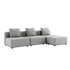 Cobana Lounge Sofa - 3 seater | Cobana Lounge Sofa - 3 seater - Cobana Sand Melange Uden armlæn Med puf | SACKit
