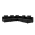 Sort Cobana Lounge Sofa hjørnesofa uden armlæn i modulopbygget design til udendørs brug.