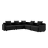 Cobana Lounge Sofa 5-personers hjørnesofa i sort med armlæn, modulopbygget til udendørs brug.