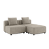 Cobana Lounge Sofa - 2 seater | Cobana Lounge Sofa - 2 seater - Kirra Sand Uden armlæn Med puf | SACKit