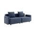 Cobana Lounge Sofa 2-seater in Kirra Indigo with armrests, outdoor modular aluminum frame sofa.