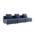 Kirra Indigo Cobana Lounge Sofa uden armlæn og puf i modulopbygget design til udendørs brug.
