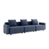 Kirra Indigo Cobana Lounge Sofa med armlæn, 3-personers udendørs sofa uden puf i skandinavisk design.