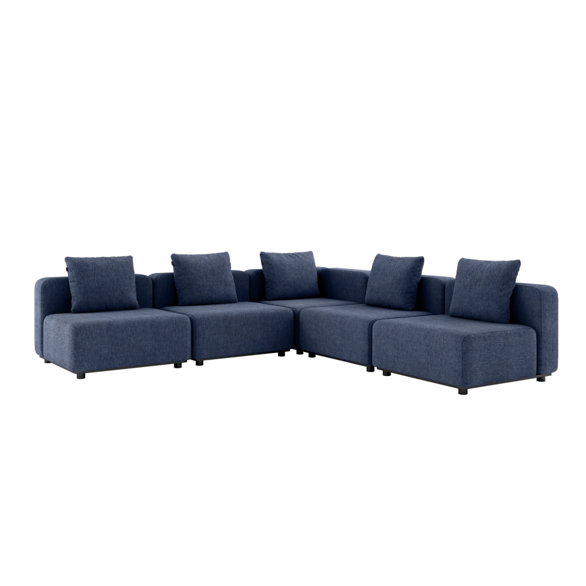 Kirra Indigo Cobana Lounge Sofa 5-seater corner sofa without armrest in outdoor setting