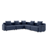 Kirra Indigo Cobana Lounge Sofa 5-seater corner with armrests in outdoor setting