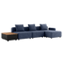 Cobana Lounge Sofa - 3 seater w/ Patio Storage Table | Cobana Lounge Sofa - 3 seater w/ Patio Storage Table - Kirra Indigo Med puf | SACKit