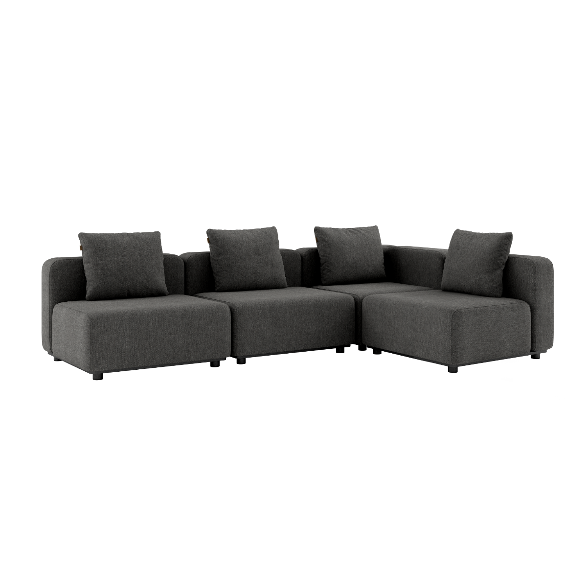 Cobana Lounge Sofa hjørnesofa i grå uden armlæn med rene, skandinaviske linjer til udendørs brug.