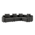 Cobana Lounge Sofa i grå med armlæn, 4-personers hjørnesofa til udendørs brug med modulopbygning.