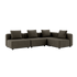 Cobana Lounge Sofa i brun uden armlæn, modulopbygget udendørs hjørnesofa med puder.