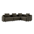 Cobana Lounge Sofa i brun med armlæn, modulopbygget hjørnesofa til udendørs brug.