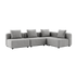 Cobana Lounge Sofa i sand melange uden armlæn, modulopbygget udendørs hjørnesofa med puder.