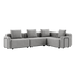 Cobana Lounge Sofa 4-personers hjørnesofa i Cobana Sand Melange med armlæn i pulverlakeret aluminium og Olefin tekstil.
