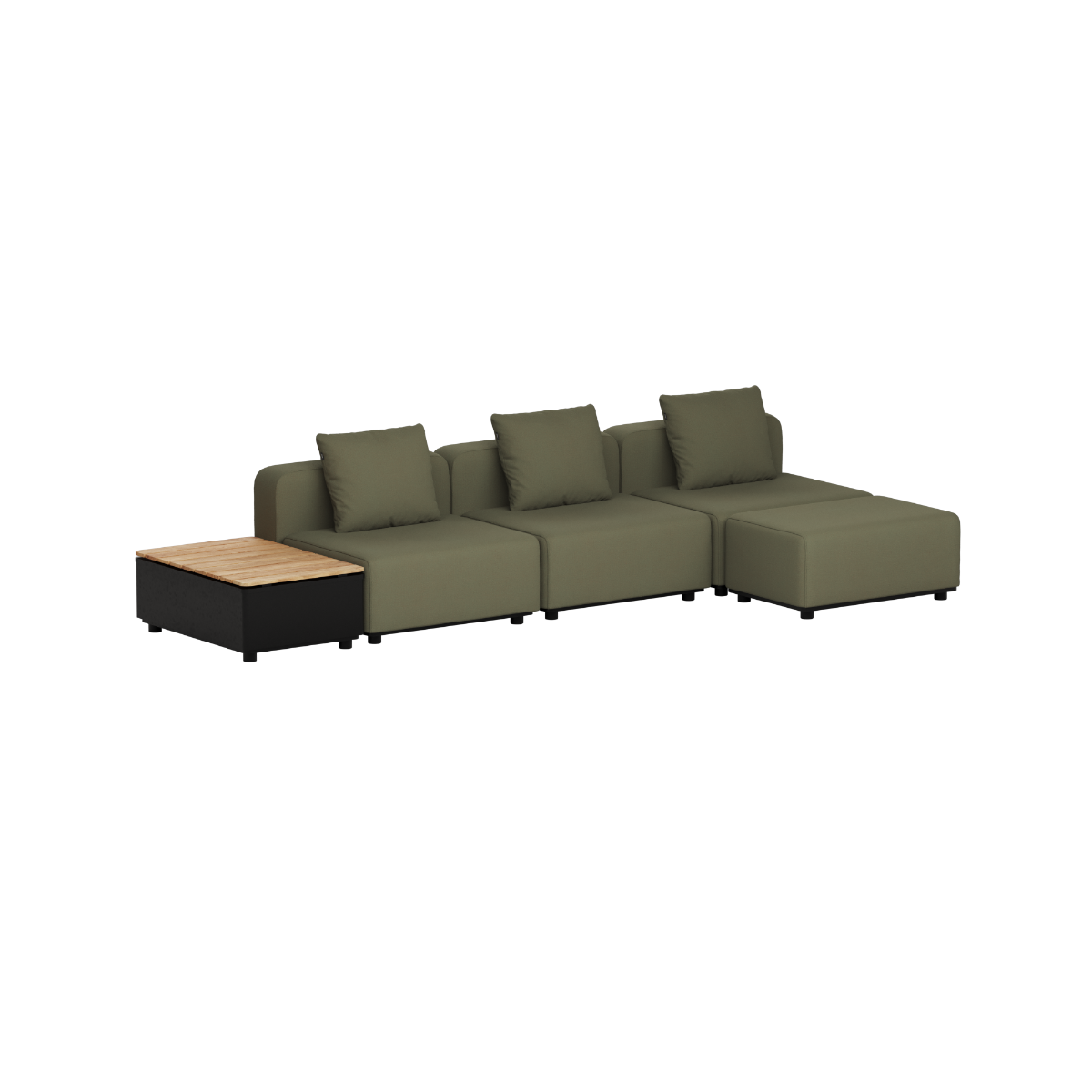 Cobana Lounge Sofa - 3 seater w/ Patio Storage Table