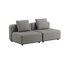 Kirra Sand Cobana Lounge Sofa med armlæn og puf i pulverlakeret aluminiumsramme til udendørs brug.