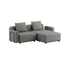 Udendørs Cobana Lounge Sofa i Kirra Sand uden armlæn og uden puf, minimalistisk design.